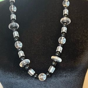 Black and Lucite Necklace